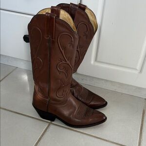 Dan Post Rich Brown Western Boots